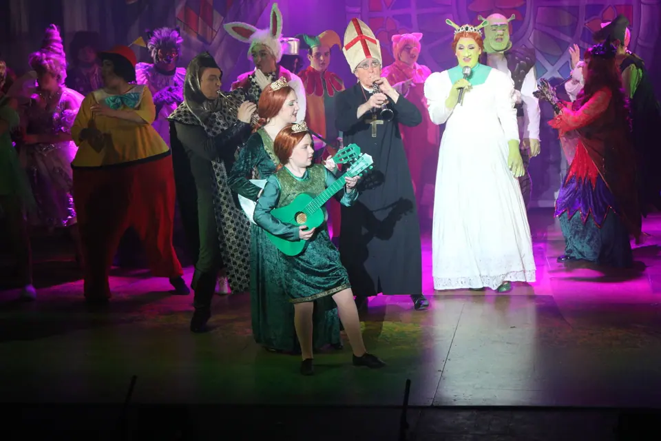 Willenhall Musical Theatre Company's 2023 production of Shrek the Musical at Dormston Mill Theatre, Sedgley. Photograph 161 of 165.