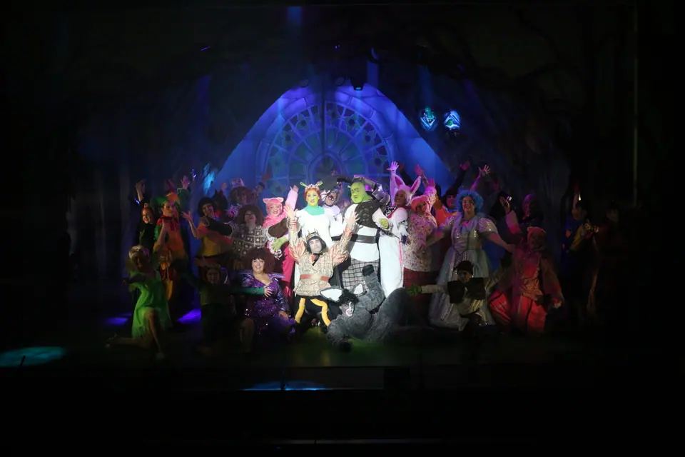 Willenhall Musical Theatre Company's 2023 production of Shrek the Musical at Dormston Mill Theatre, Sedgley. Photograph 164 of 165.