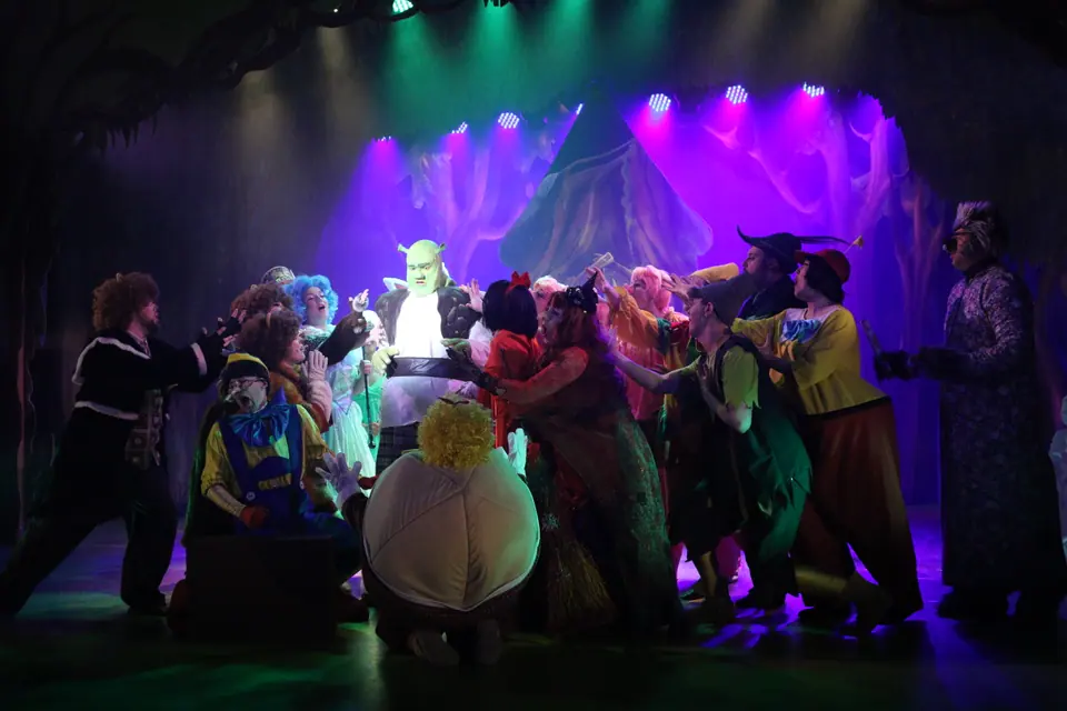 Willenhall Musical Theatre Company's 2023 production of Shrek the Musical at Dormston Mill Theatre, Sedgley. Photograph 28 of 165.
