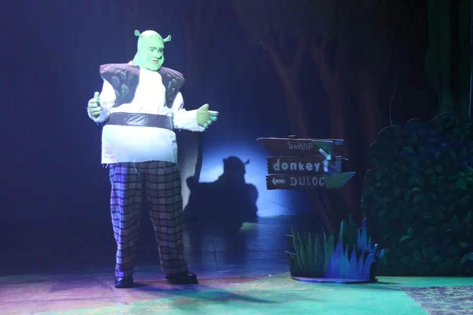 Willenhall Musical Theatre Company's 2023 production of Shrek the Musical at Dormston Mill Theatre, Sedgley. Photograph 29 of 165.
