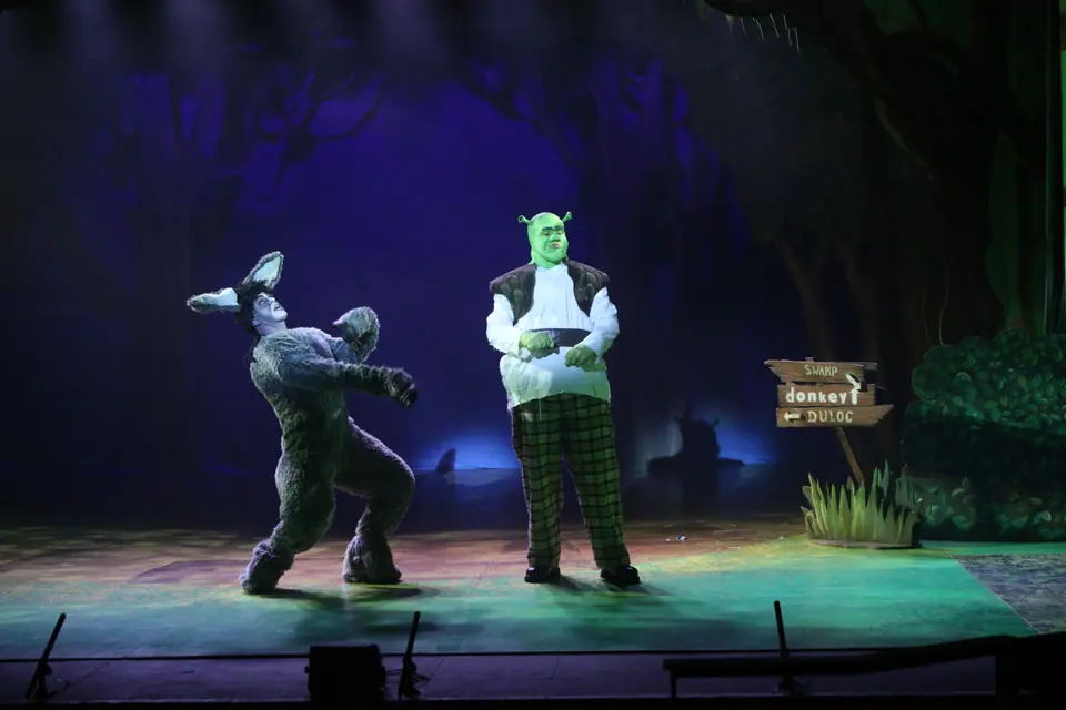 Willenhall Musical Theatre Company's 2023 production of Shrek the Musical at Dormston Mill Theatre, Sedgley. Photograph 32 of 165.
