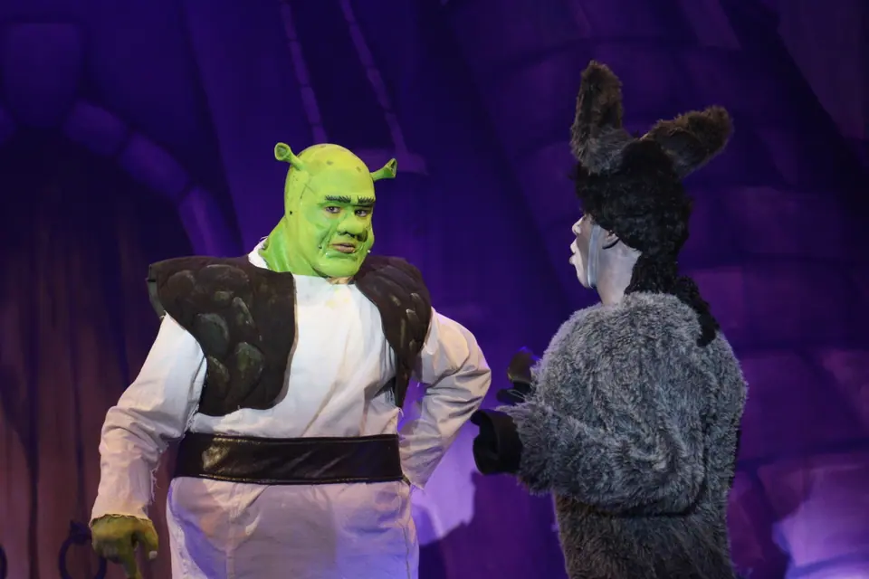 Willenhall Musical Theatre Company's 2023 production of Shrek the Musical at Dormston Mill Theatre, Sedgley. Photograph 44 of 165.