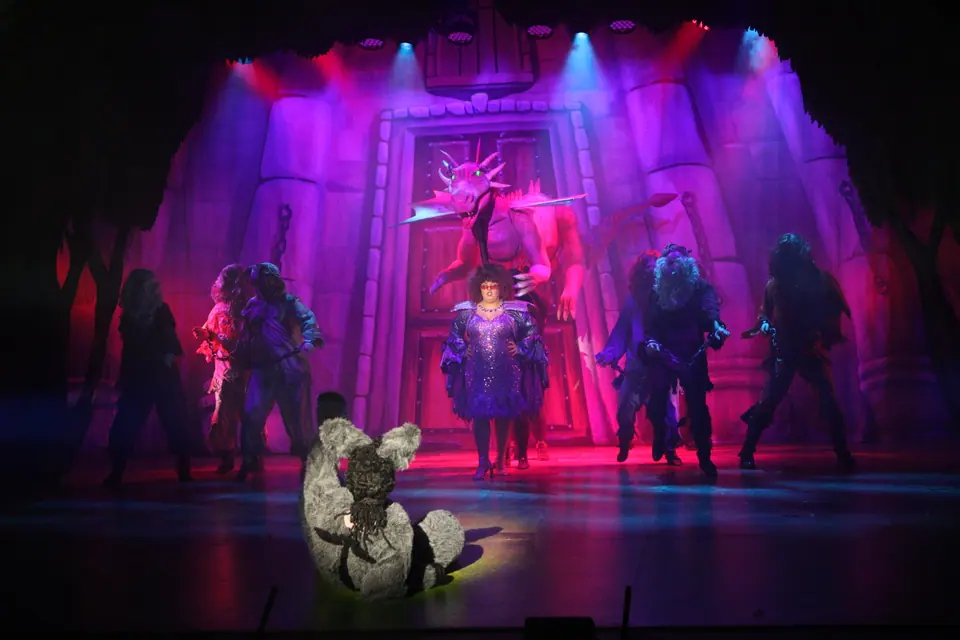 Willenhall Musical Theatre Company's 2023 production of Shrek the Musical at Dormston Mill Theatre, Sedgley. Photograph 63 of 165.