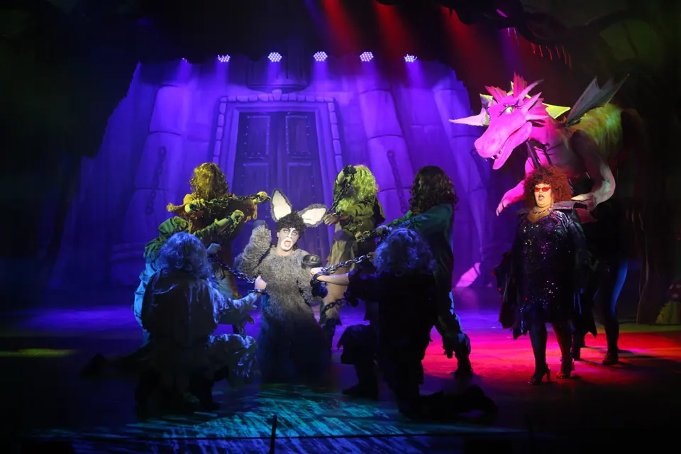 Willenhall Musical Theatre Company's 2023 production of Shrek the Musical at Dormston Mill Theatre, Sedgley. Photograph 66 of 165.