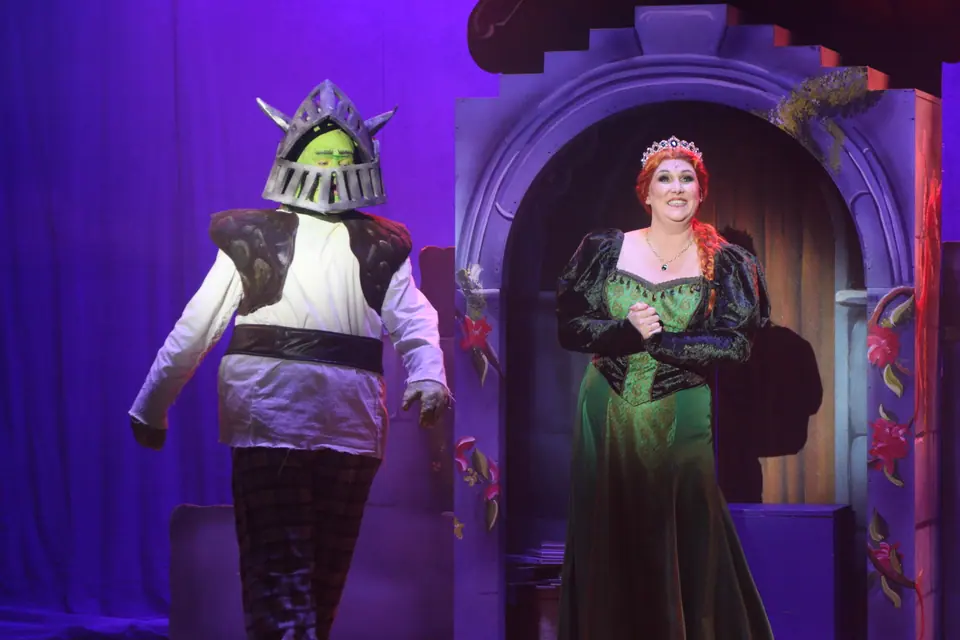 Willenhall Musical Theatre Company's 2023 production of Shrek the Musical at Dormston Mill Theatre, Sedgley. Photograph 77 of 165.