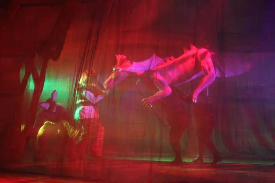 Willenhall Musical Theatre Company's 2023 production of Shrek the Musical at Dormston Mill Theatre, Sedgley. Photograph 80 of 165.