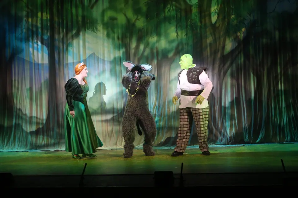 Willenhall Musical Theatre Company's 2023 production of Shrek the Musical at Dormston Mill Theatre, Sedgley. Photograph 99 of 165.