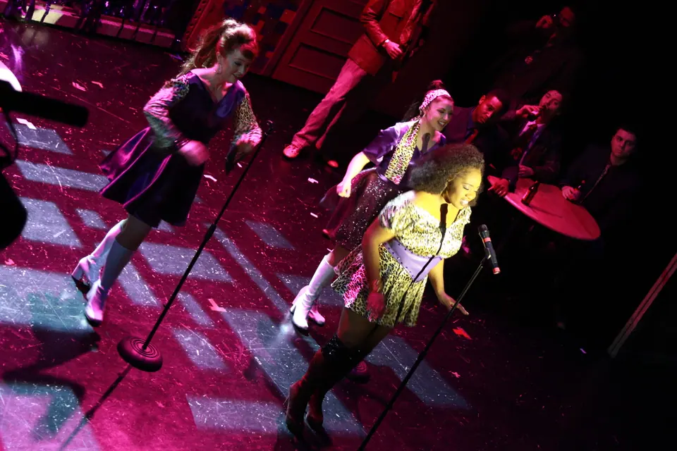 Willenhall Musical Theatre Company's 2019 production of Sister Act at Dormston Mill Theatre, Sedgley. Photograph 4 of 234.