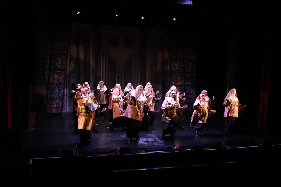 Willenhall Musical Theatre Company's 2019 production of Sister Act at Dormston Mill Theatre, Sedgley. Photograph 104 of 234.