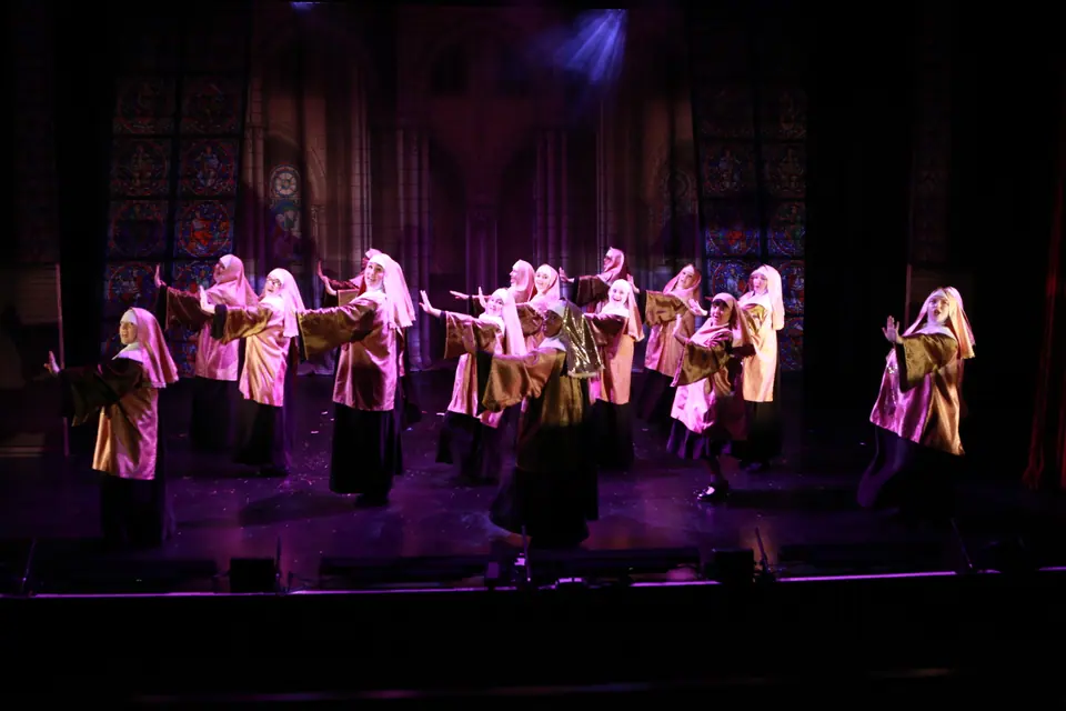 Willenhall Musical Theatre Company's 2019 production of Sister Act at Dormston Mill Theatre, Sedgley. Photograph 105 of 234.