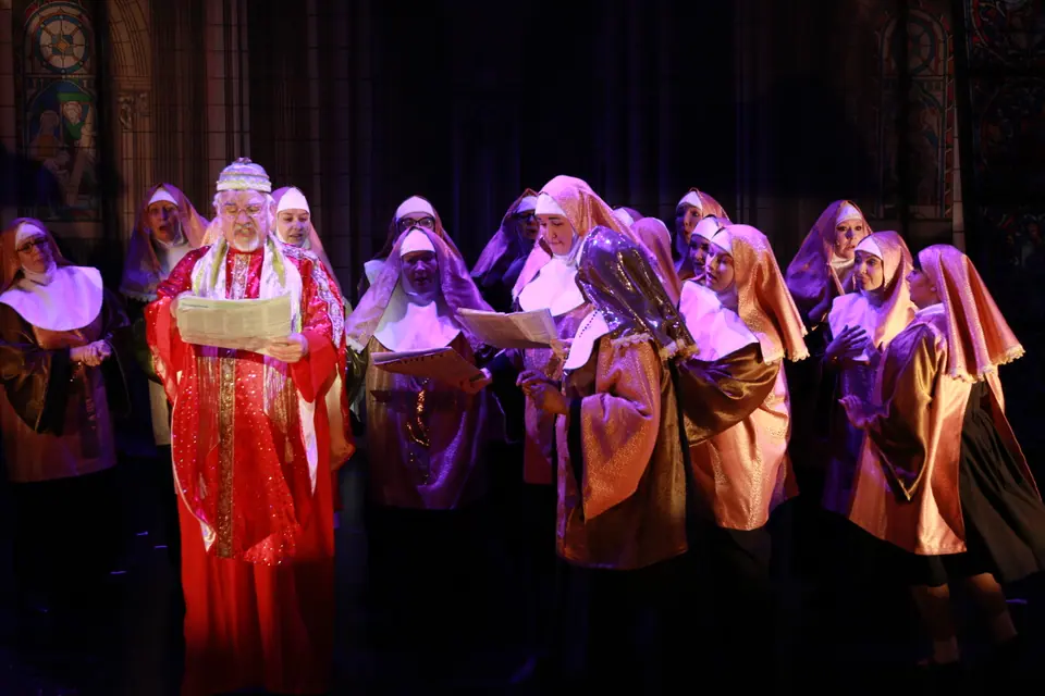 Willenhall Musical Theatre Company's 2019 production of Sister Act at Dormston Mill Theatre, Sedgley. Photograph 106 of 234.