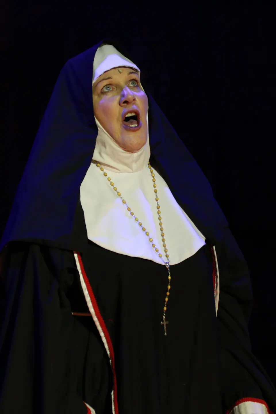 Willenhall Musical Theatre Company's 2019 production of Sister Act at Dormston Mill Theatre, Sedgley. Photograph 109 of 234.