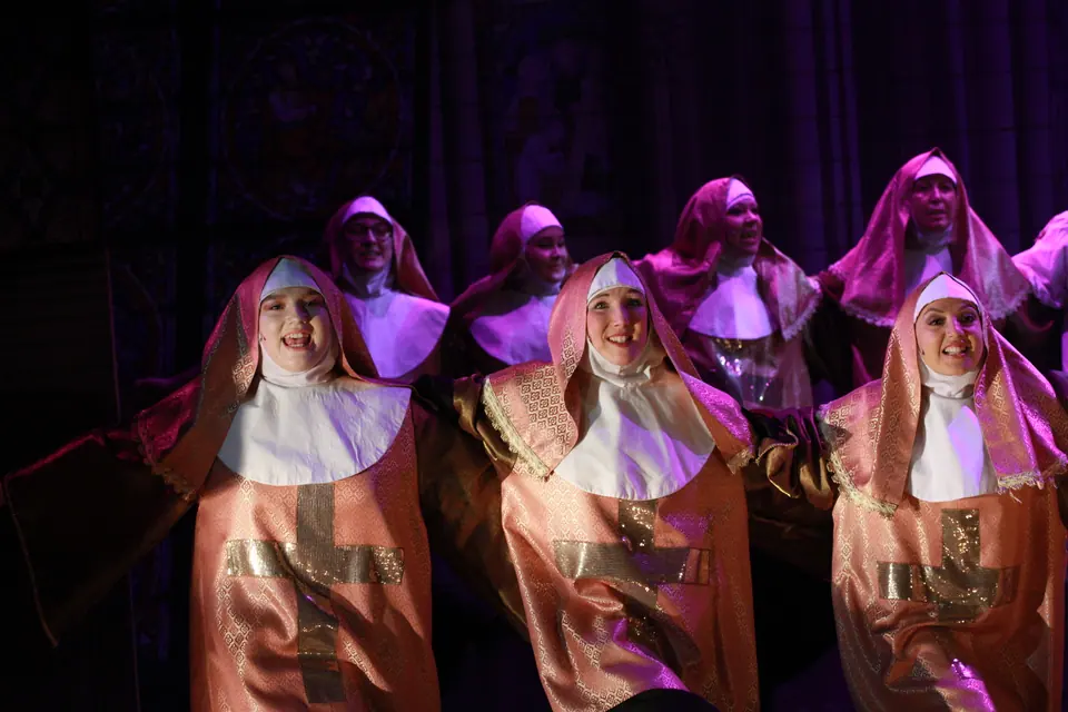 Willenhall Musical Theatre Company's 2019 production of Sister Act at Dormston Mill Theatre, Sedgley. Photograph 121 of 234.