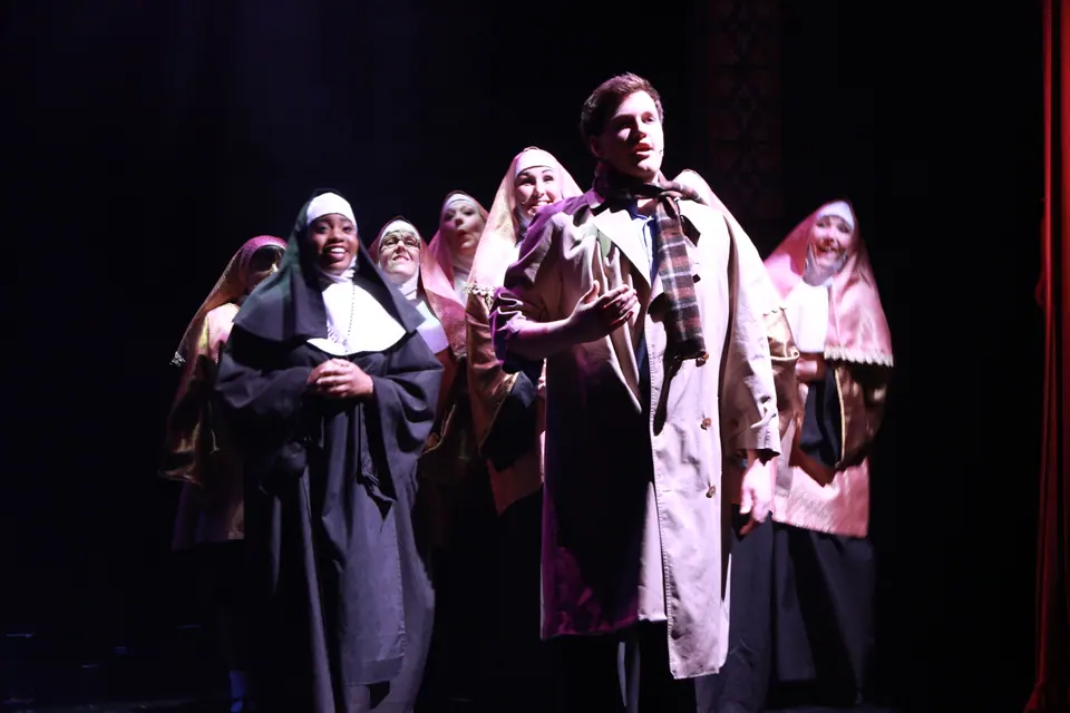 Willenhall Musical Theatre Company's 2019 production of Sister Act at Dormston Mill Theatre, Sedgley. Photograph 128 of 234.
