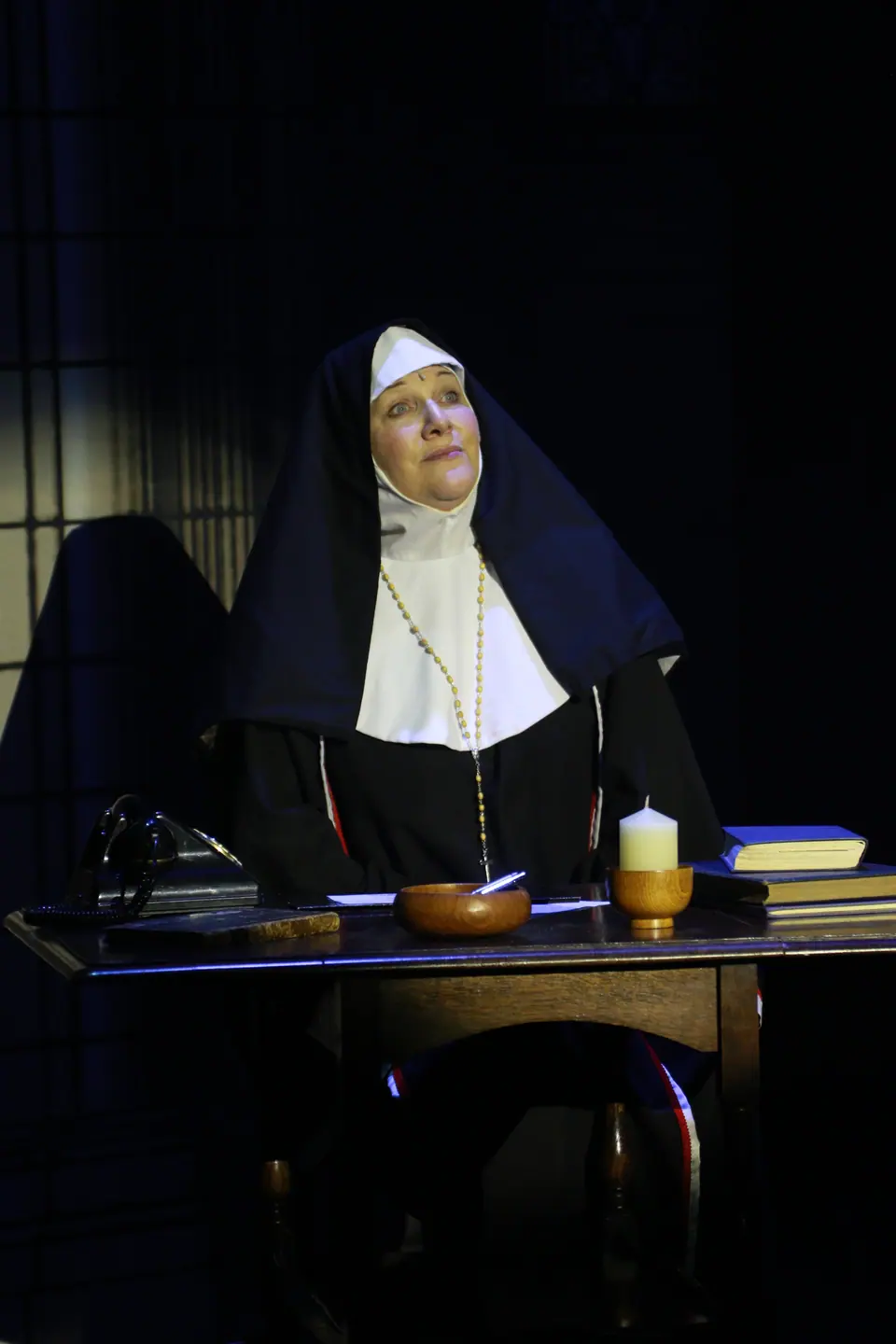 Willenhall Musical Theatre Company's 2019 production of Sister Act at Dormston Mill Theatre, Sedgley. Photograph 144 of 234.