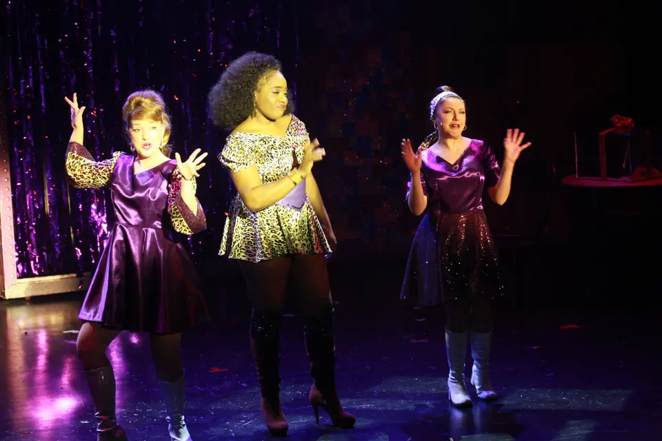 Willenhall Musical Theatre Company's 2019 production of Sister Act at Dormston Mill Theatre, Sedgley. Photograph 15 of 234.