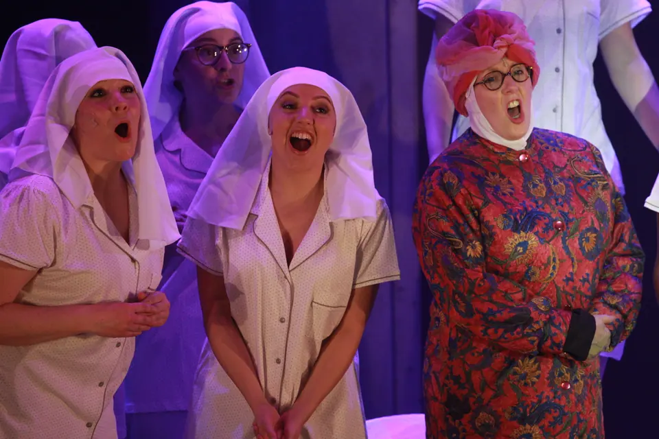 Willenhall Musical Theatre Company's 2019 production of Sister Act at Dormston Mill Theatre, Sedgley. Photograph 157 of 234.