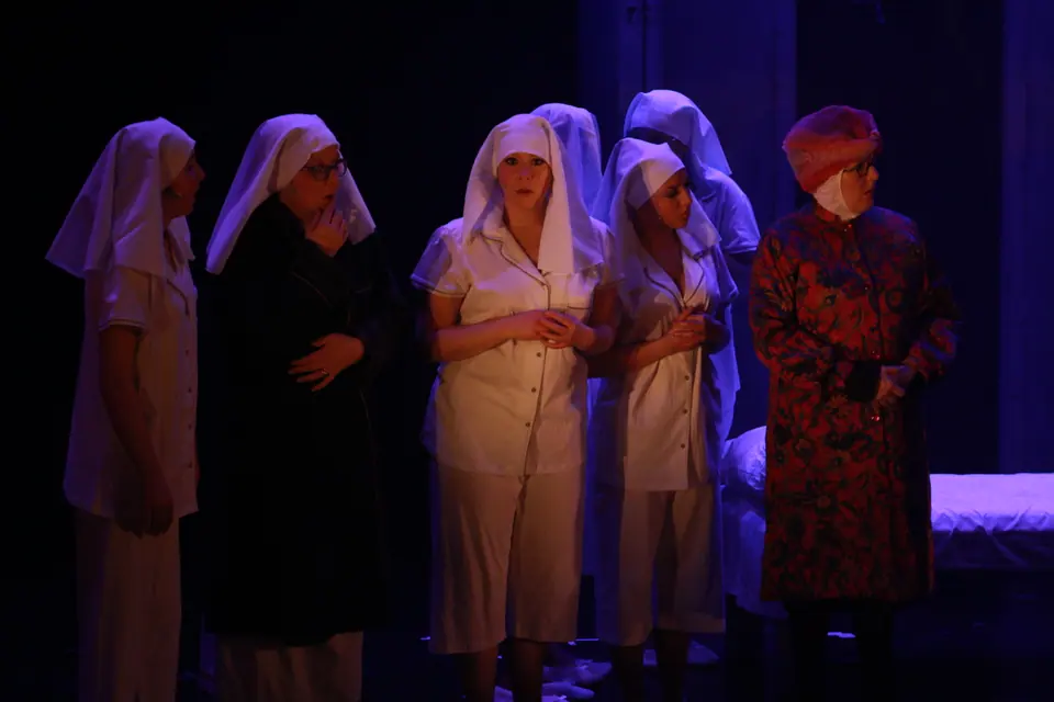 Willenhall Musical Theatre Company's 2019 production of Sister Act at Dormston Mill Theatre, Sedgley. Photograph 160 of 234.