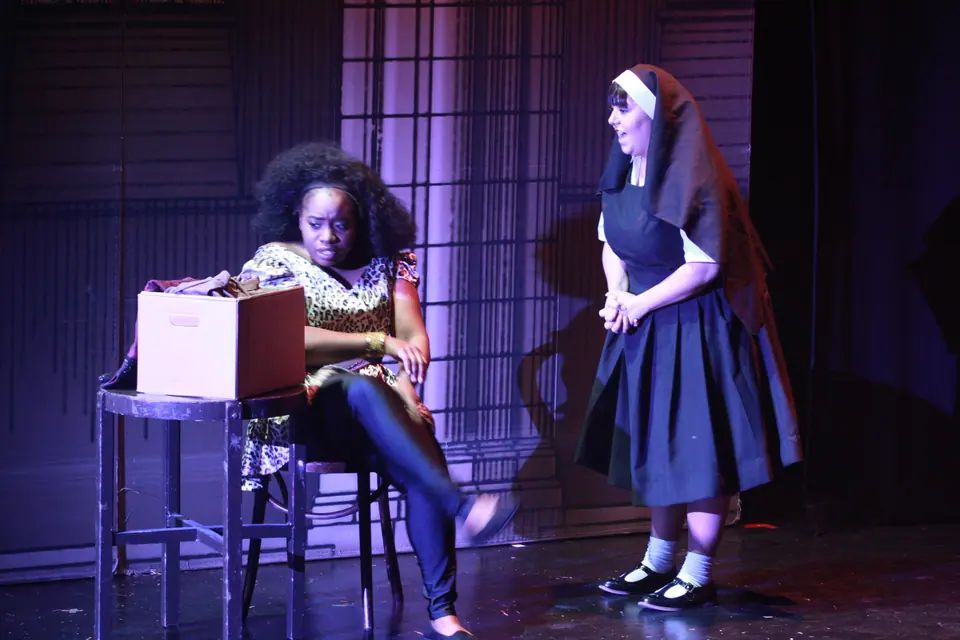 Willenhall Musical Theatre Company's 2019 production of Sister Act at Dormston Mill Theatre, Sedgley. Photograph 163 of 234.