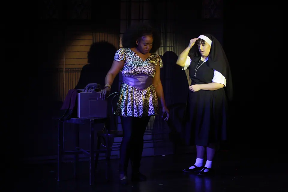 Willenhall Musical Theatre Company's 2019 production of Sister Act at Dormston Mill Theatre, Sedgley. Photograph 164 of 234.