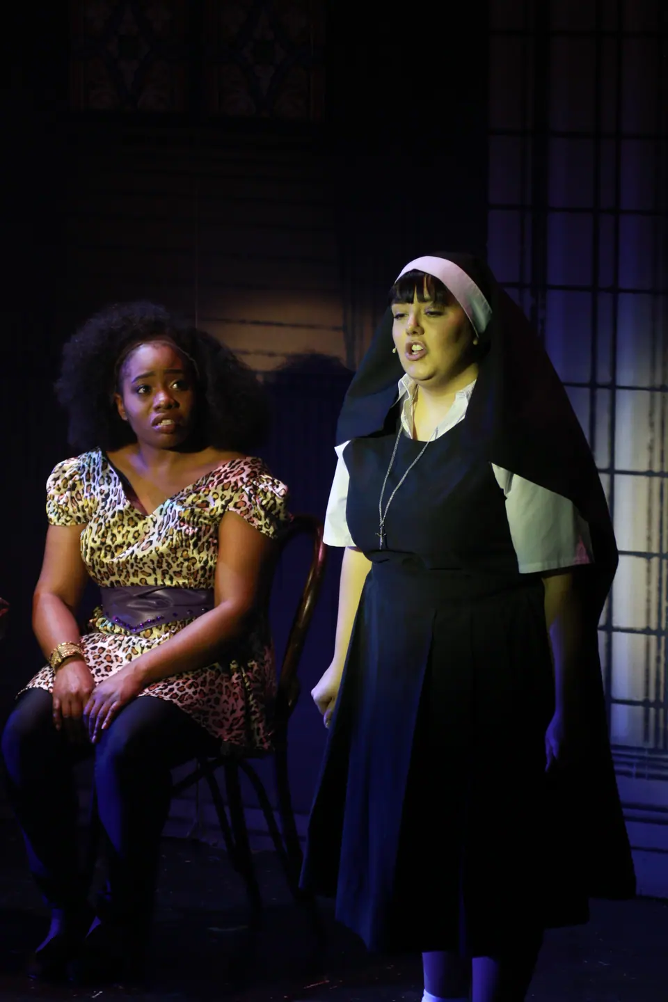 Willenhall Musical Theatre Company's 2019 production of Sister Act at Dormston Mill Theatre, Sedgley. Photograph 167 of 234.