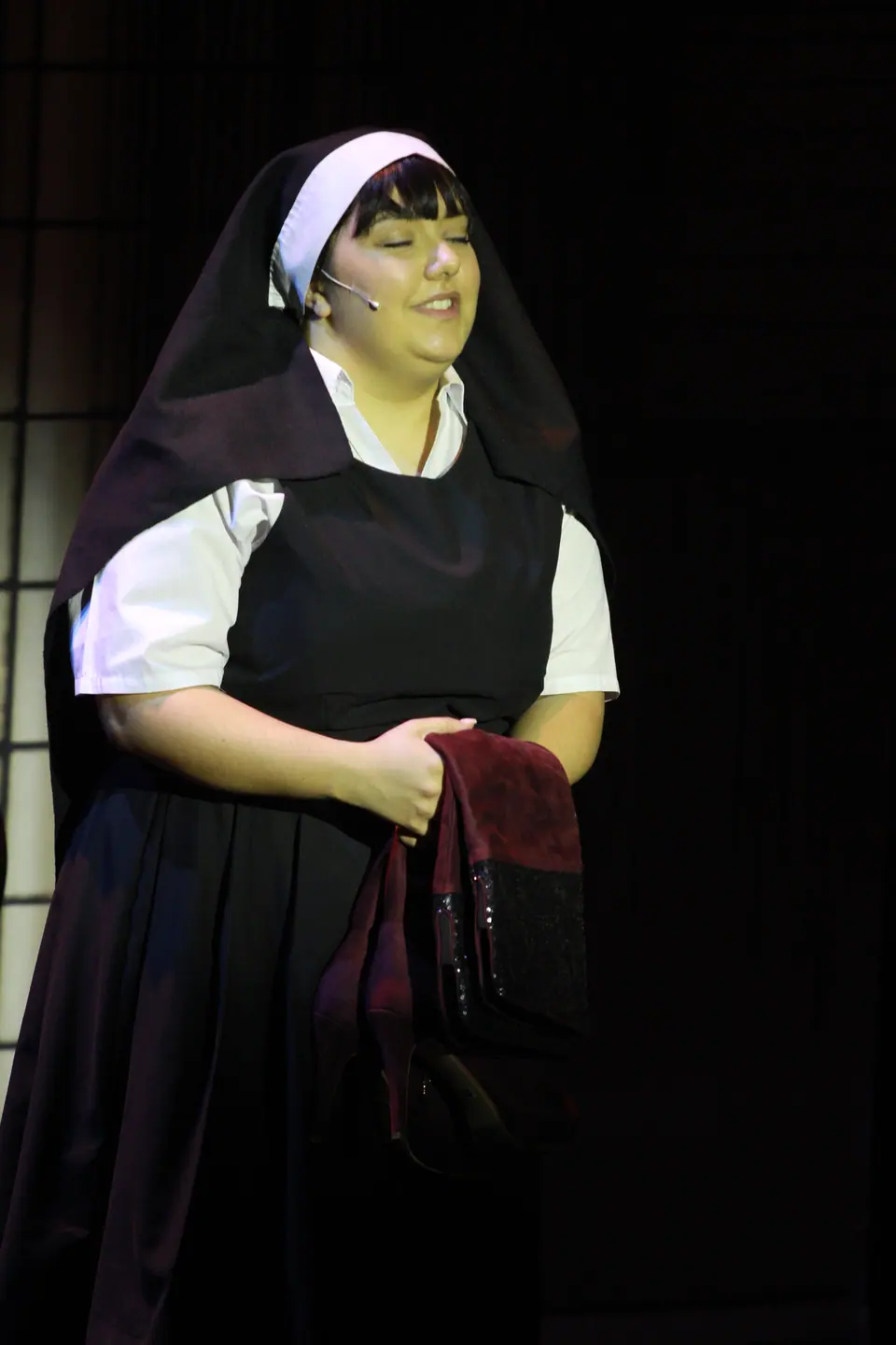 Willenhall Musical Theatre Company's 2019 production of Sister Act at Dormston Mill Theatre, Sedgley. Photograph 169 of 234.
