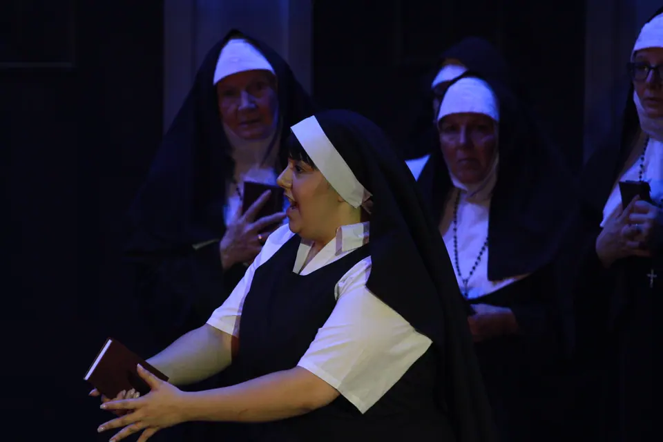 Willenhall Musical Theatre Company's 2019 production of Sister Act at Dormston Mill Theatre, Sedgley. Photograph 199 of 234.