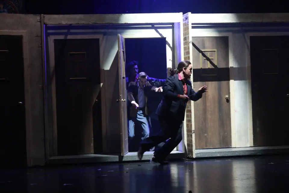 Willenhall Musical Theatre Company's 2019 production of Sister Act at Dormston Mill Theatre, Sedgley. Photograph 204 of 234.