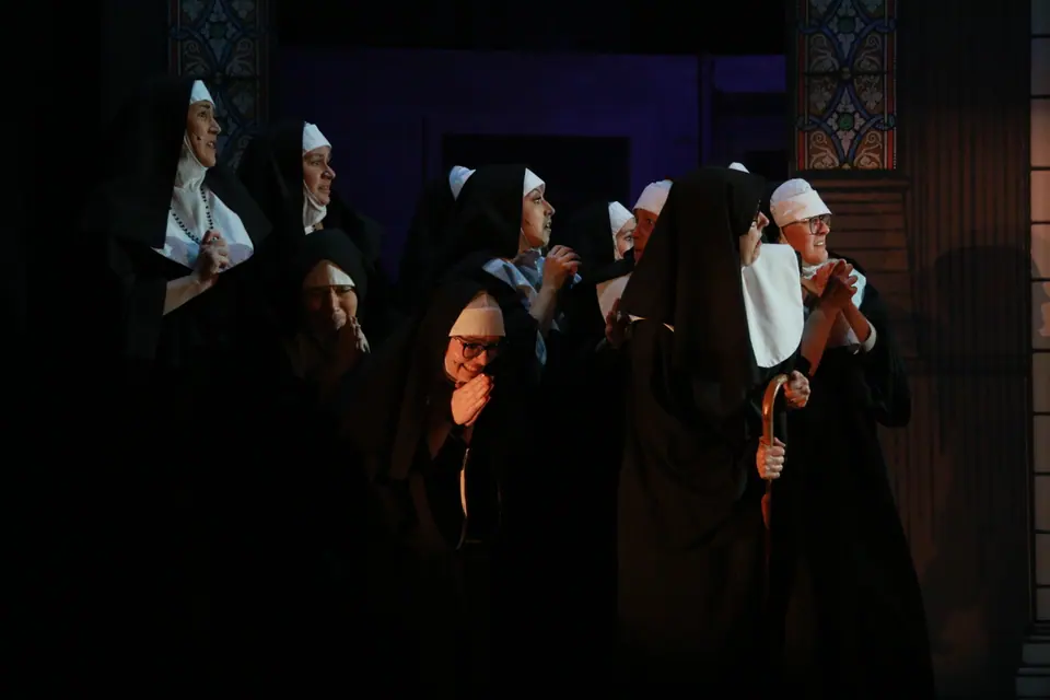 Willenhall Musical Theatre Company's 2019 production of Sister Act at Dormston Mill Theatre, Sedgley. Photograph 209 of 234.