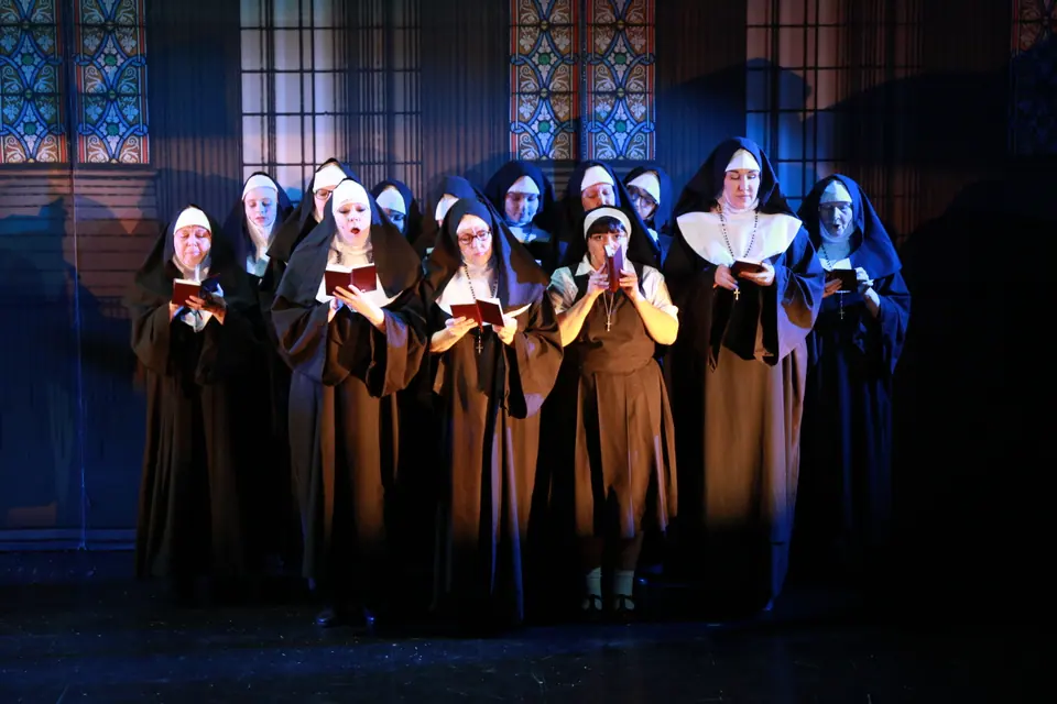 Willenhall Musical Theatre Company's 2019 production of Sister Act at Dormston Mill Theatre, Sedgley. Photograph 21 of 234.