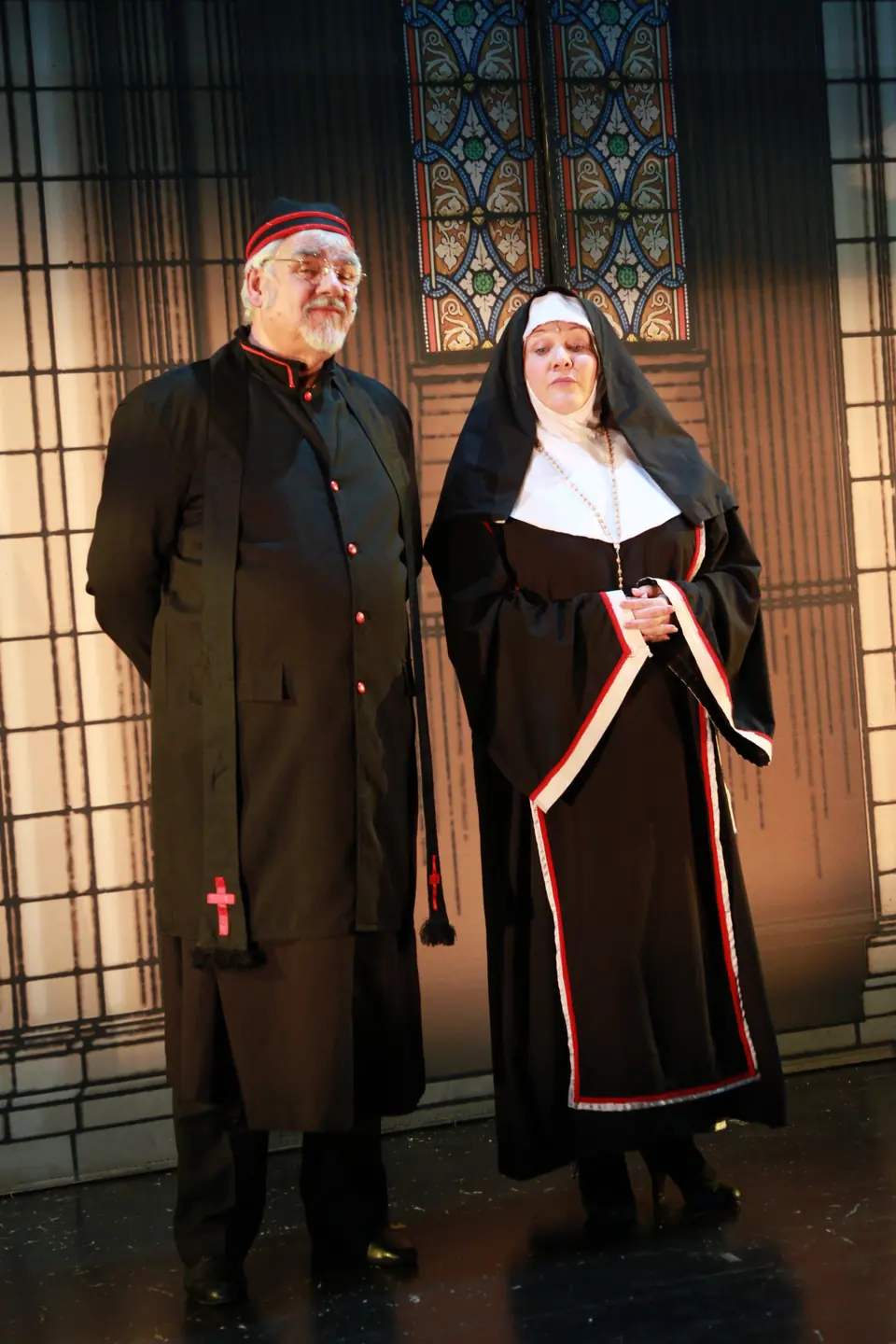 Willenhall Musical Theatre Company's 2019 production of Sister Act at Dormston Mill Theatre, Sedgley. Photograph 23 of 234.