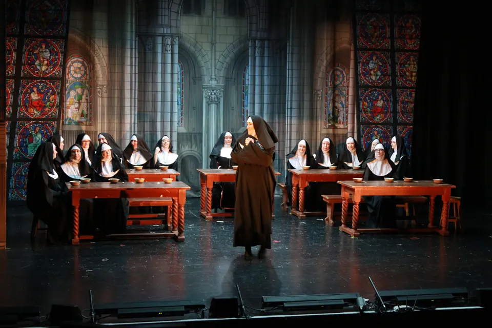 Willenhall Musical Theatre Company's 2019 production of Sister Act at Dormston Mill Theatre, Sedgley. Photograph 29 of 234.