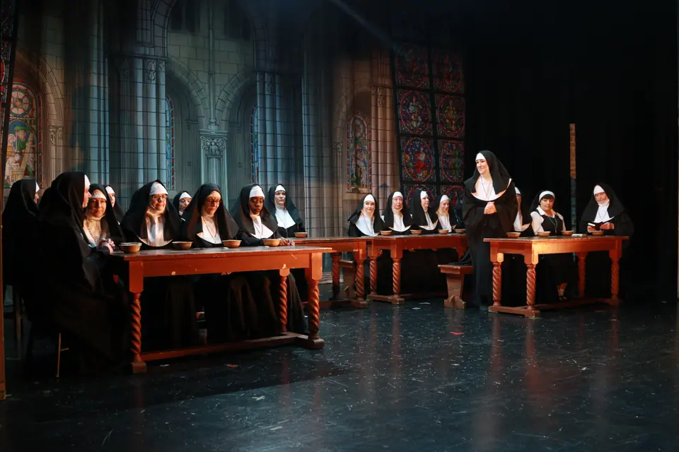 Willenhall Musical Theatre Company's 2019 production of Sister Act at Dormston Mill Theatre, Sedgley. Photograph 32 of 234.