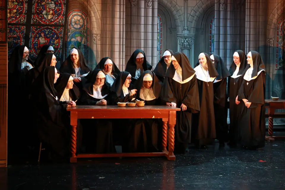 Willenhall Musical Theatre Company's 2019 production of Sister Act at Dormston Mill Theatre, Sedgley. Photograph 35 of 234.