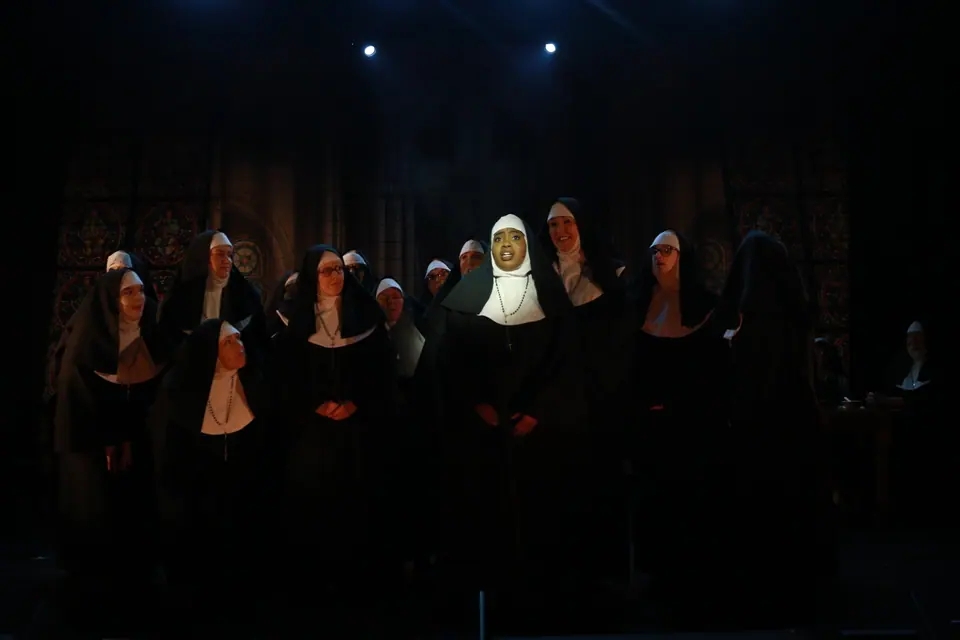 Willenhall Musical Theatre Company's 2019 production of Sister Act at Dormston Mill Theatre, Sedgley. Photograph 37 of 234.