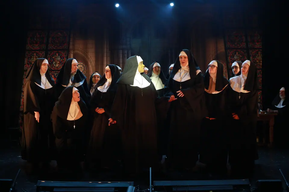 Willenhall Musical Theatre Company's 2019 production of Sister Act at Dormston Mill Theatre, Sedgley. Photograph 38 of 234.