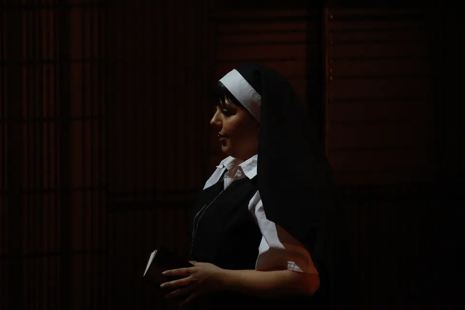 Willenhall Musical Theatre Company's 2019 production of Sister Act at Dormston Mill Theatre, Sedgley. Photograph 40 of 234.