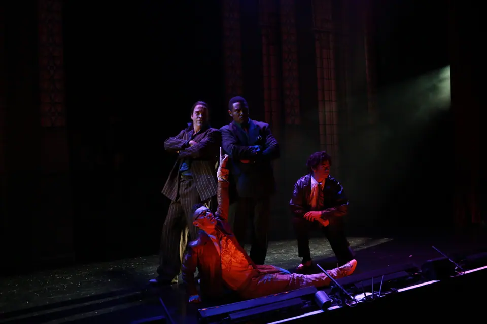 Willenhall Musical Theatre Company's 2019 production of Sister Act at Dormston Mill Theatre, Sedgley. Photograph 51 of 234.