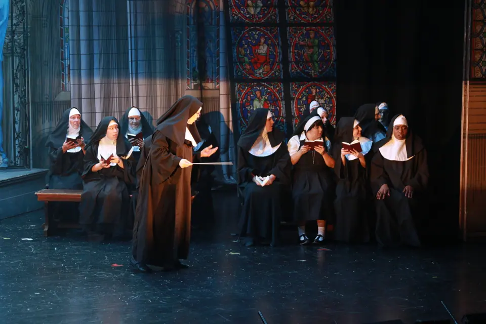 Willenhall Musical Theatre Company's 2019 production of Sister Act at Dormston Mill Theatre, Sedgley. Photograph 64 of 234.