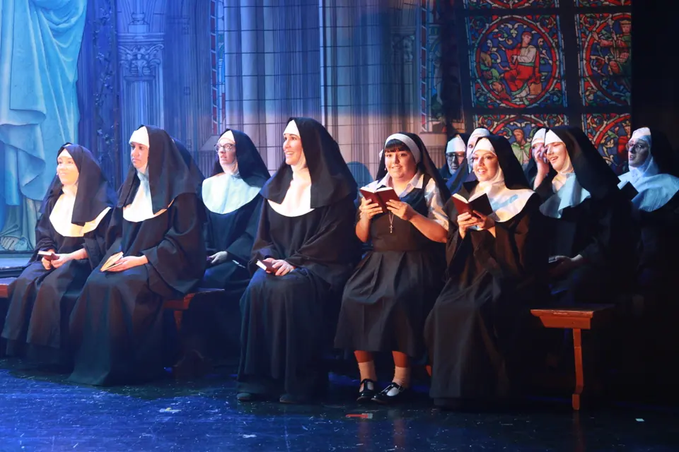 Willenhall Musical Theatre Company's 2019 production of Sister Act at Dormston Mill Theatre, Sedgley. Photograph 66 of 234.