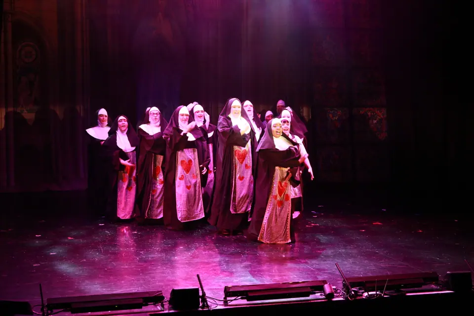 Willenhall Musical Theatre Company's 2019 production of Sister Act at Dormston Mill Theatre, Sedgley. Photograph 93 of 234.