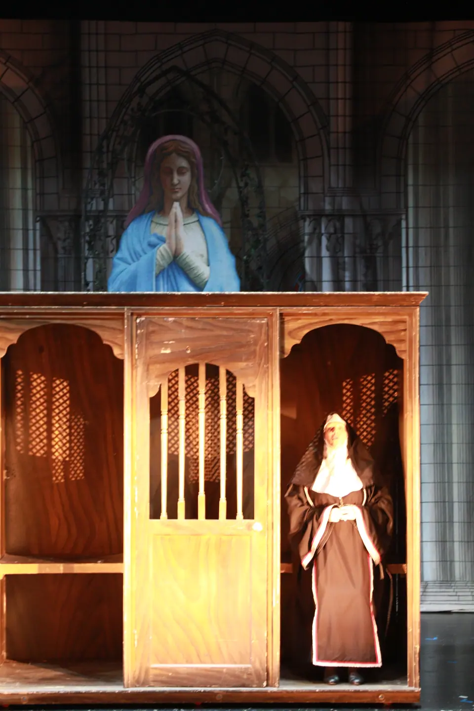 Willenhall Musical Theatre Company's 2019 production of Sister Act at Dormston Mill Theatre, Sedgley. Photograph 95 of 234.