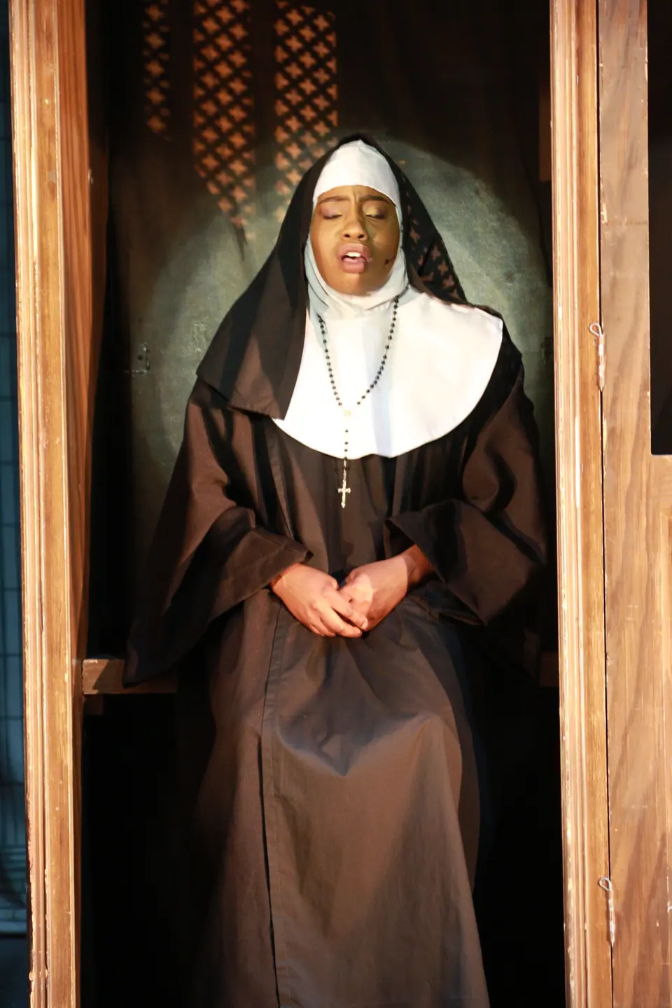 Willenhall Musical Theatre Company's 2019 production of Sister Act at Dormston Mill Theatre, Sedgley. Photograph 98 of 234.