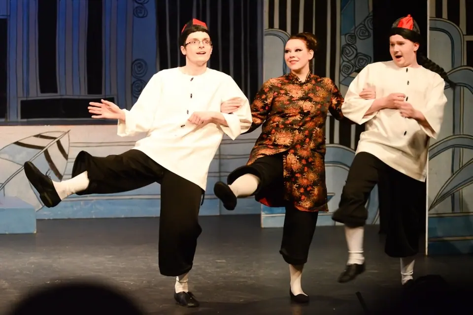 Willenhall Musical Theatre Company's 2014 production of Thoroughly Modern Millie at Dormston Mill Theatre, Sedgley. Photograph 16 of 30.