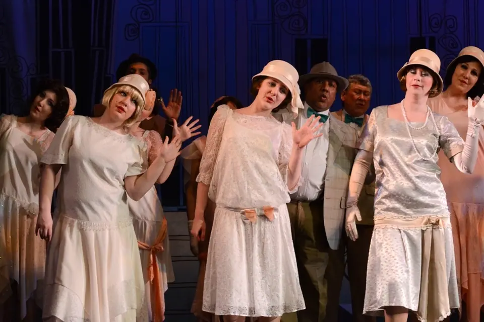 Willenhall Musical Theatre Company's 2014 production of Thoroughly Modern Millie at Dormston Mill Theatre, Sedgley. Photograph 17 of 30.