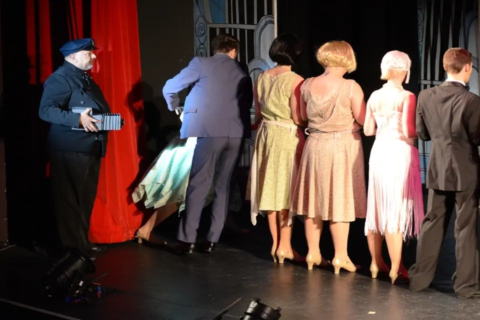 Willenhall Musical Theatre Company's 2014 production of Thoroughly Modern Millie at Dormston Mill Theatre, Sedgley. Photograph 25 of 30.